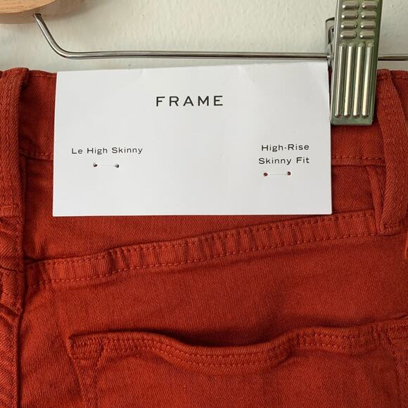 NWT FRAME Le High Skinny Jeans Raw Stagger Hem 24 - Picture 10 of 14